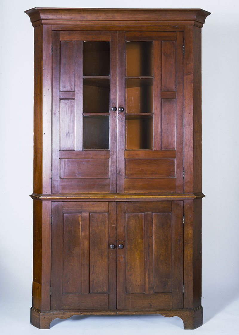 corner cupboard, historic arkansas museum, maker unknown