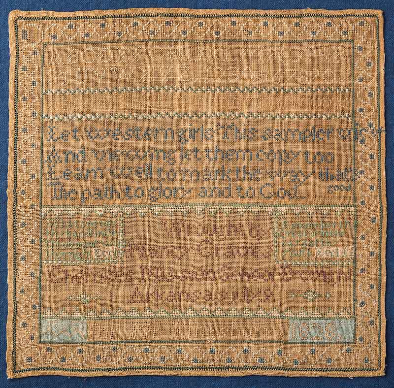 Sample, Nancy Graves (ku-to-yi), textiles, historic Arkansas museum