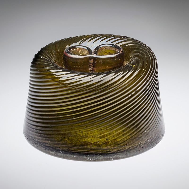 inkwell, glass, yale university art gallery, east hartford glass works