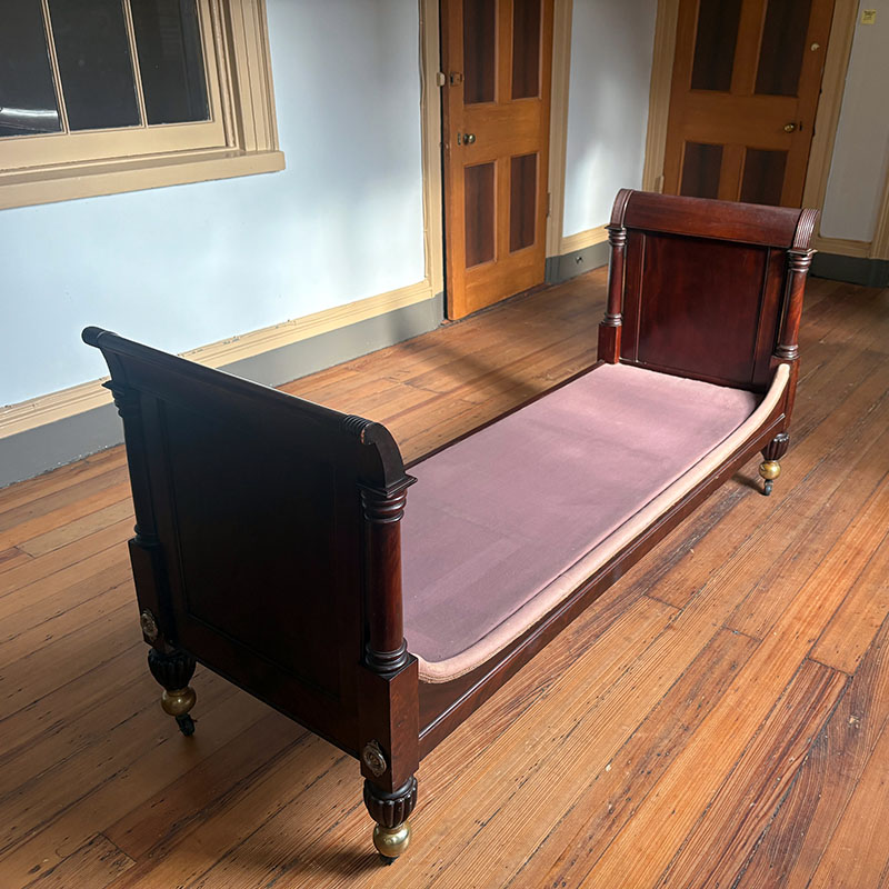 Daybed F. Seignouret & Co. (retailer) c. 1844 New Orleans, LA Mahogany, pine, brass Hermann-Grima + Gallier Historic Houses