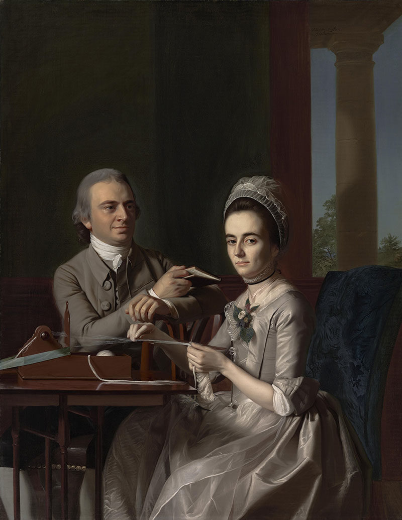 Portrait of Thomas and Sarah Morris Mifflin John Singleton Copley 1773 Boston, Massachusetts Oil on ticking Philadelphia Museum of Art