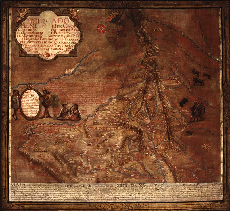 Map of New Spain Map of New Spain, c. 1760, New Mexico, New Mexico History Museum