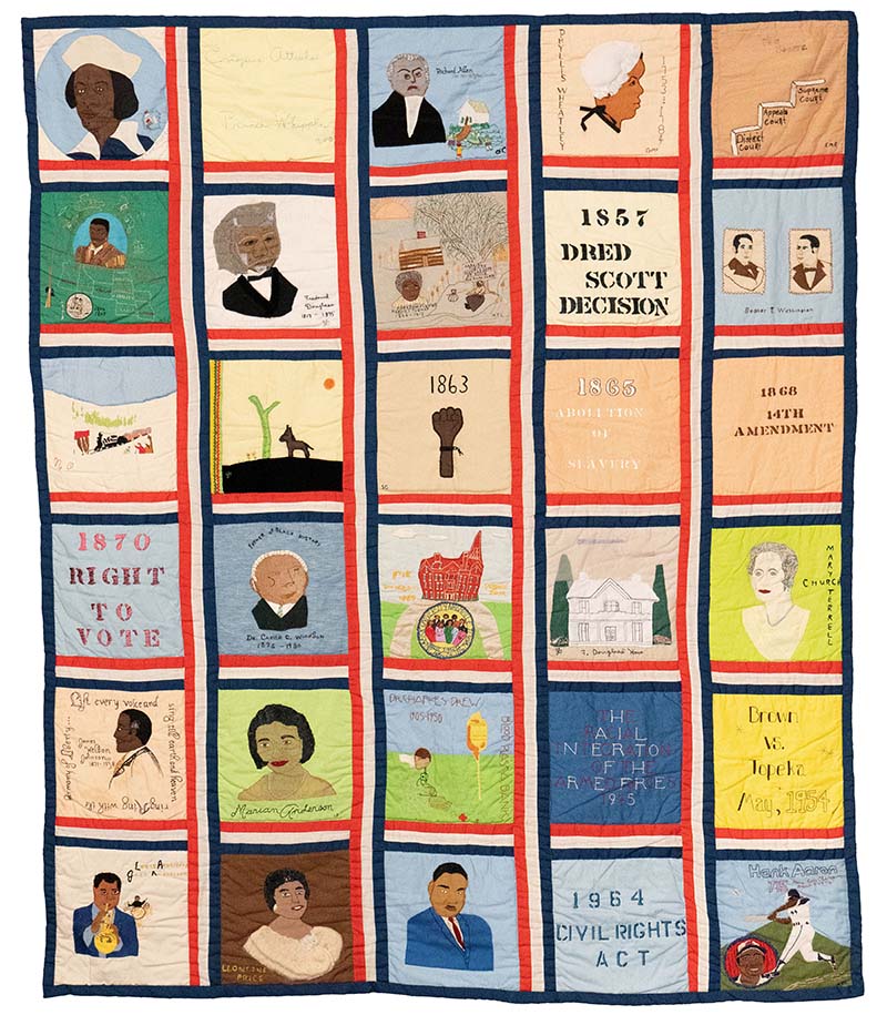 Quilt Quilt, Afro-American Heritage Bicentennial Commemorative Quilt Committee, 1974–76, Portland, OR, Oregon Historical Society