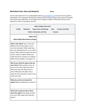 story-worksheet-one Worksheet One: View and Respond